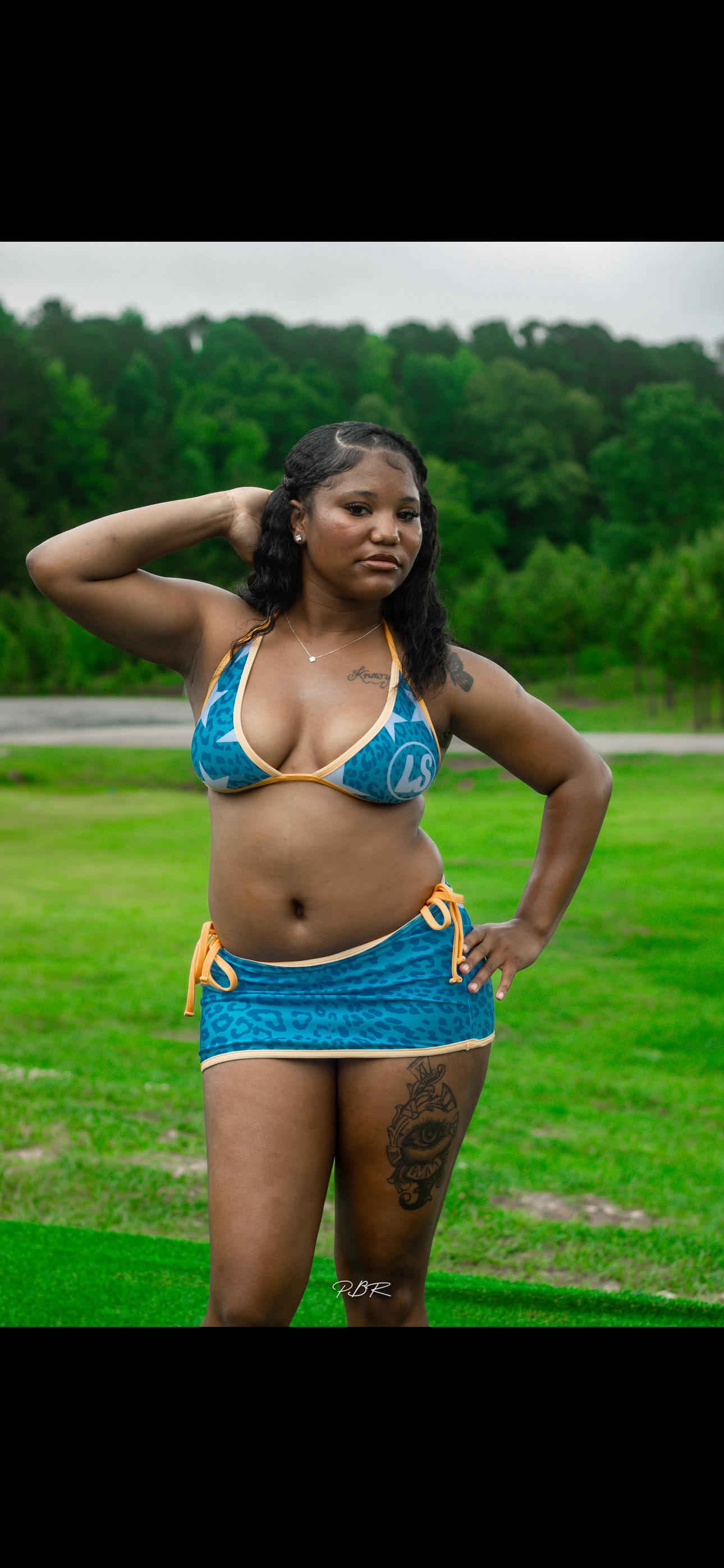 Blue Swimsuit/Coverup